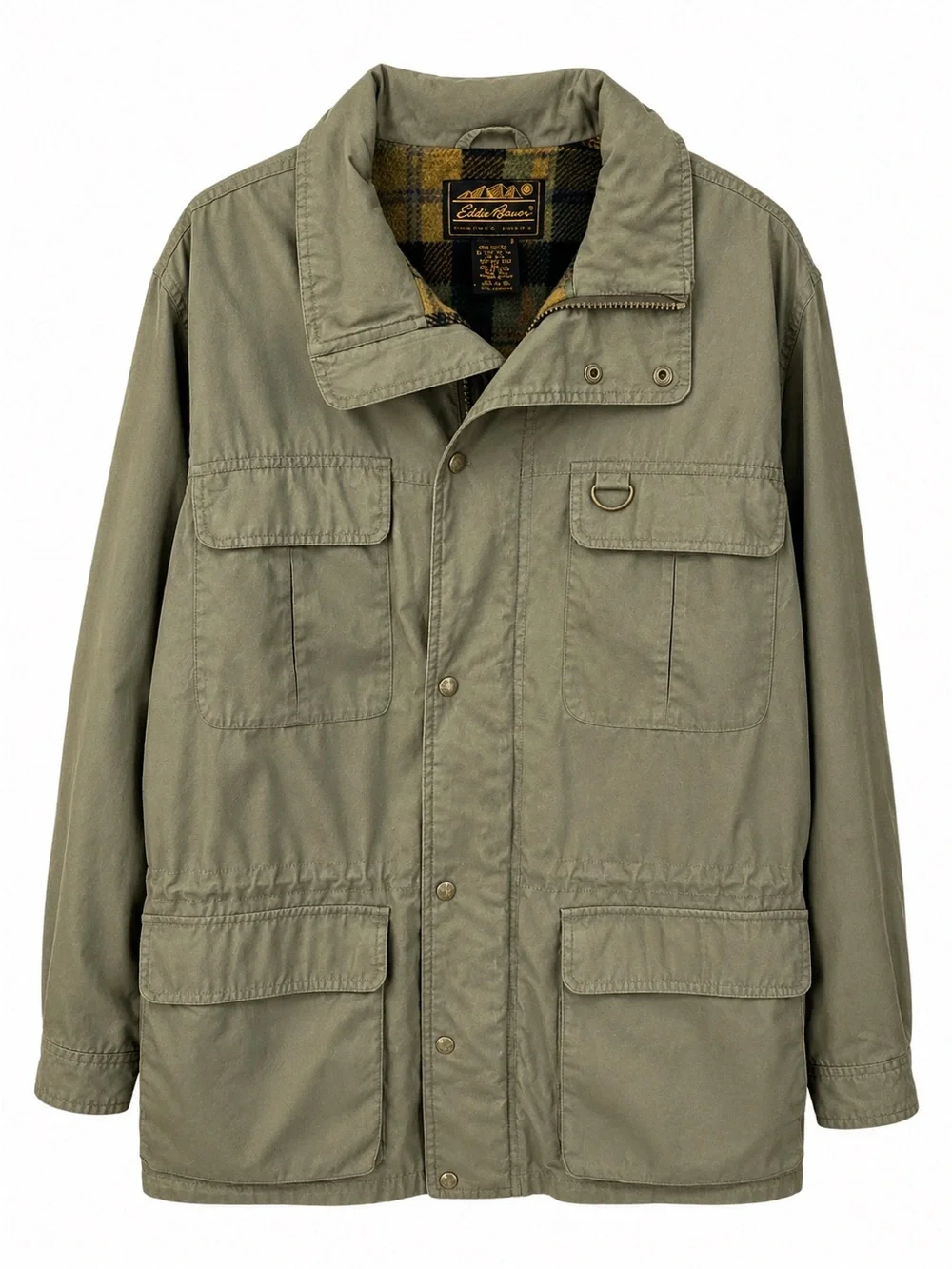 Eddie Bauer Men's Olive Green Military Field Jacket